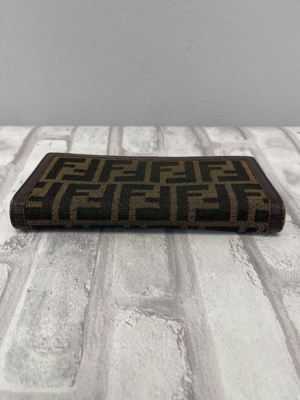 Fendi Zucca FF Canvas Long Wallet w/ Leather Trim - Preowned - Picture 8 of 15